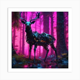 Deer In The Forest 94 Art Print