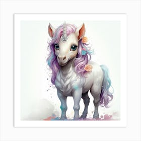 Cute Unicorn 15 Art Print