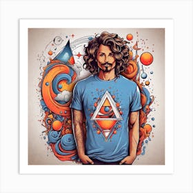 Psychedelic Man Art Print