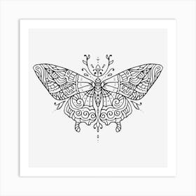 Butterfly Mandala 04 Art Print