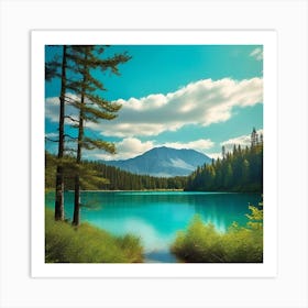 Lake In The Mountains 2 Art Print