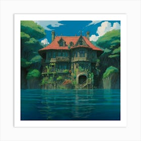 Default Cozy Mansion Under The Water Studio Ghibli Film By Hay 0 Art Print