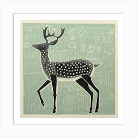 Deer Print 1 Poster