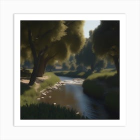 River In The Woods 12 Art Print