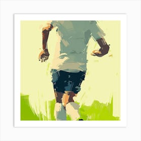 Soccer Player Kicking The Ball 6 Art Print