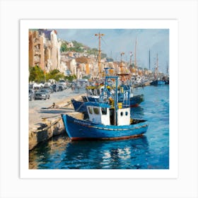 Boats At The Harbor 1 Art Print