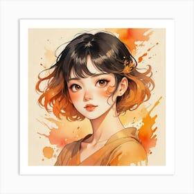 Anime Girl 1 Art Print