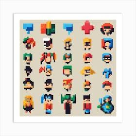 Pixel Art 19 Art Print