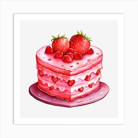 Strawberry Cake 21 Art Print