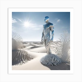 Man In The Desert 132 Art Print