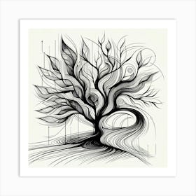 Abstract tree 5 Art Print