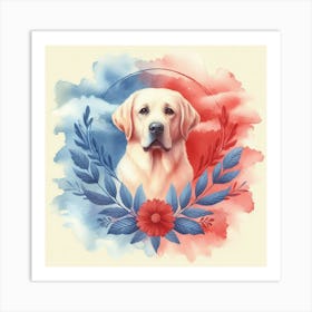 Watercolor Labrador Retriever 1 Art Print