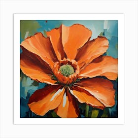 Orange flower 1 Art Print