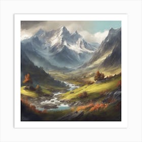 Mountain Landscape Art Print