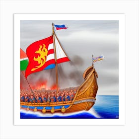 Viking Battleship 1 Art Print