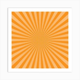 Background Graphic Modern Orange Art Print