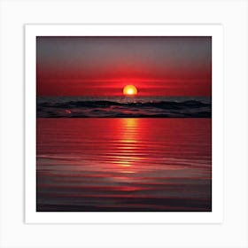 Sunset At The Beach 287 Art Print