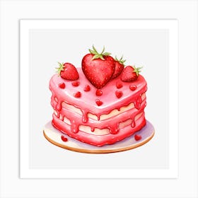 Strawberry Cake 15 Art Print