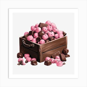 Pink Marshmallows Art Print