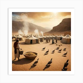 Man In The Desert 1 Art Print