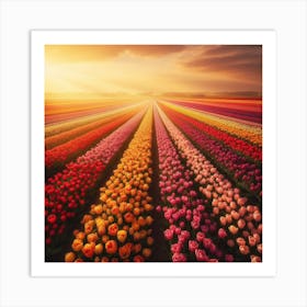 A tulips field 1 Art Print