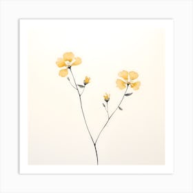 Two Yellow Flowers Art Print