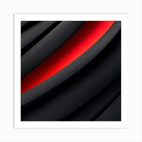 Abstract Black And Red Art Print