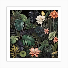 Tropical Jungle Canvas Print Art Print