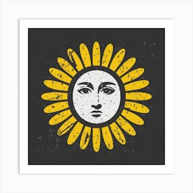 Sun Face Art Print