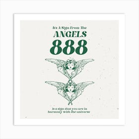 888 Square Art Print