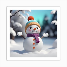 Snowman 8 Art Print