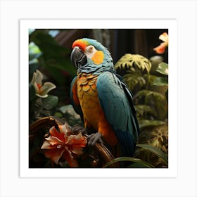 Studio 83 Happy Parrot Greeting Card In The Style Of Detailed C 31d7c51c 4fea 405c B55d 6d97d7e9ec99 Art Print