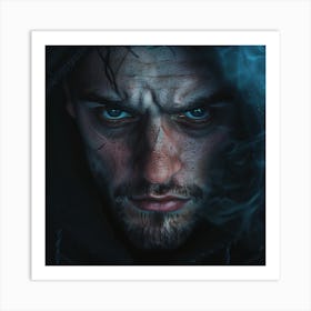 Dark Hooded Man Art Print