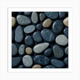 Default Navy Stone Art 2 Art Print