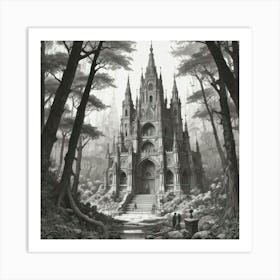 Castle In The Woods 8 Art Print