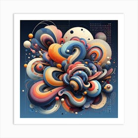 Abstract Curls  Art Print