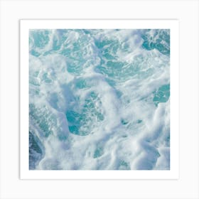 Blue Sea Foam Art Print