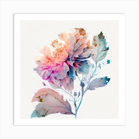 Watercolor Flower Abstract 22 Art Print