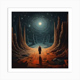 Man In Space Art Print