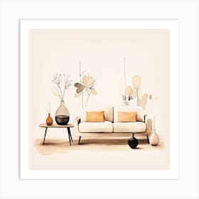 Modern Living Room 4 Art Print