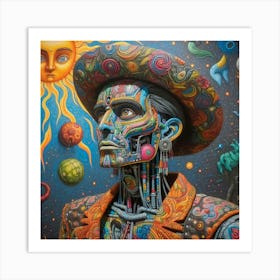 Mexican Robot Art Print