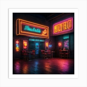 Neon Bar Art Print