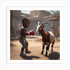 Boxing GOAT Art Print