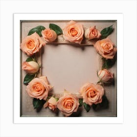 Frame With Roses 14 Art Print