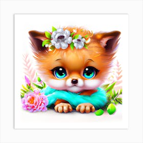 Adorable Little Fox Art Print