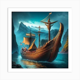 Viking Ship Art Print