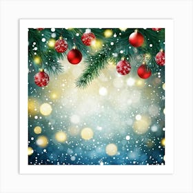 Decorative Snowfall Glow Holiday Tradition Space Festive Light Closeup Decor Season New (27) Art Print