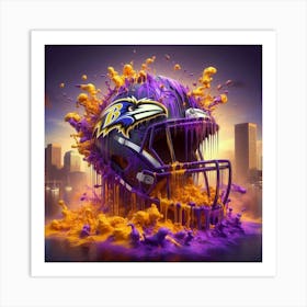 Baltimore Ravens Helmet 2 Art Print