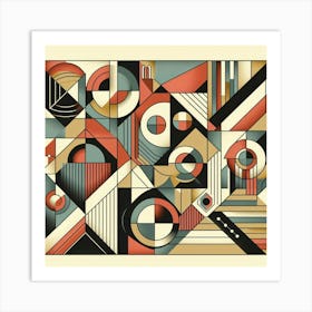 Abstract Geometric Shapes Art Print