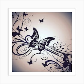 Butterfly Wallpaper 21 Art Print